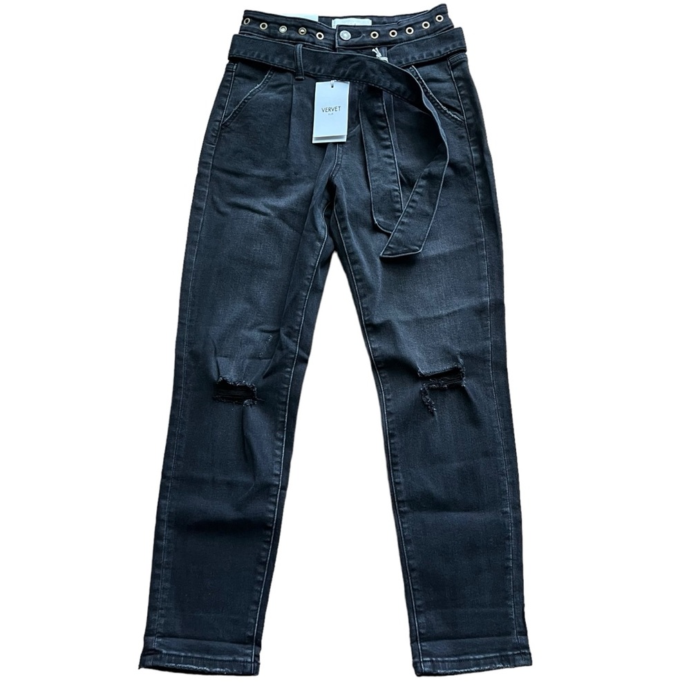 Vervet by Flying Monkey Erika Stretch Mom Jeans Black Size 25 NEW! - Picture 2 of 15